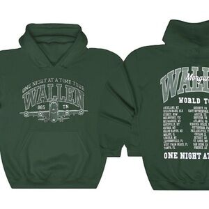 Morgan Wallen One Night At a Time Tour Hoodie Green Large
